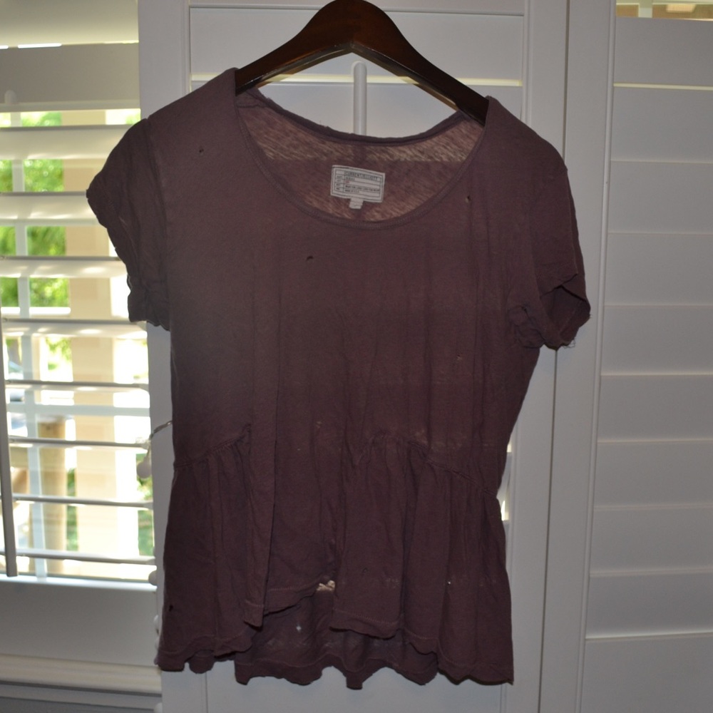 purple flare top with modern rips (came w/ shirt)